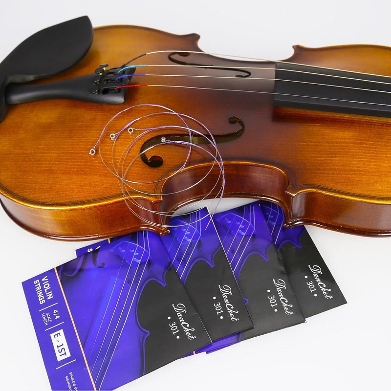 Danchet Violin Strings 4/4 E1. 4pcs Beginners Level, Ball End, Stainless Steel 301… - Image 3